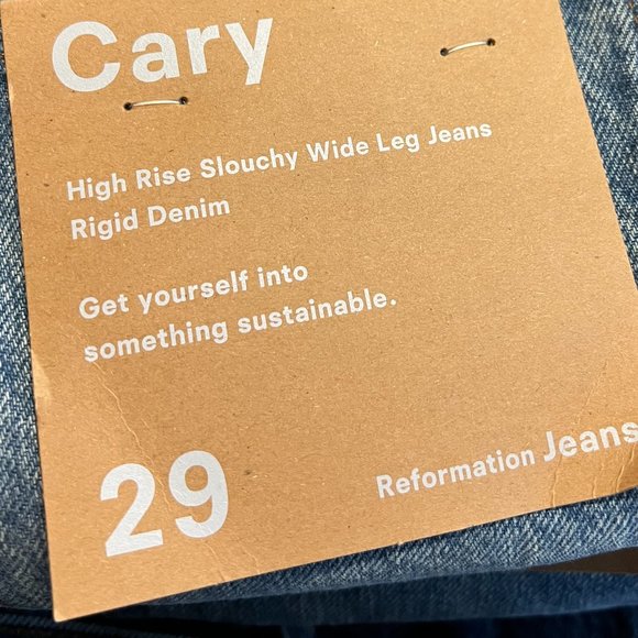 Reformation Cary High Rise Slouchy Wide Leg Jeans Size-23 NWT - Picture 10 of 12